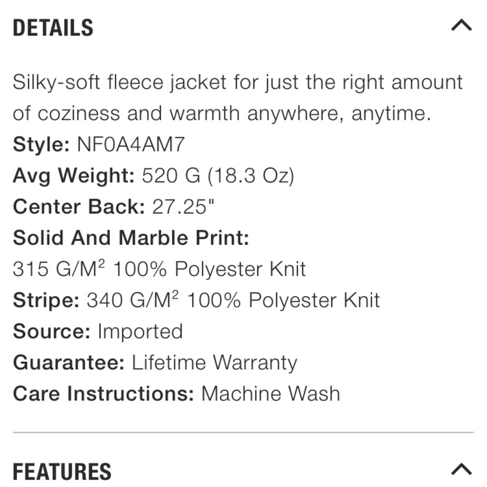 NORTH FACE Zip-up. - Picture 13 of 14
